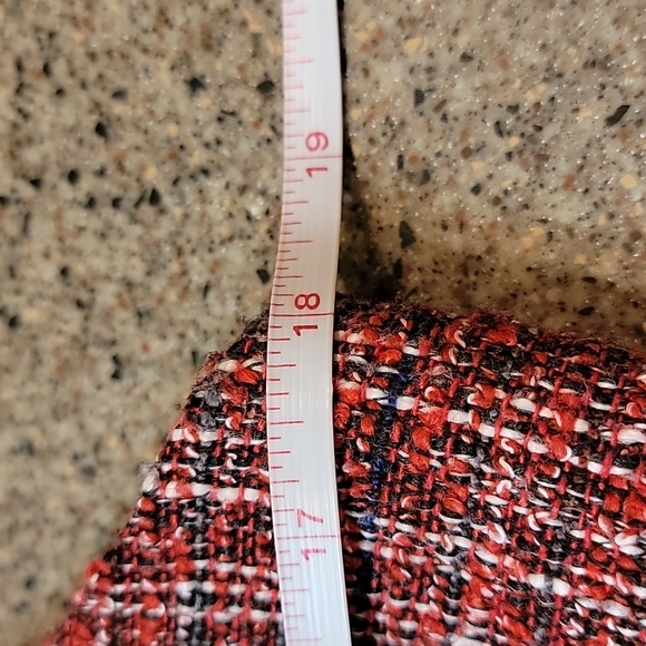 🪡 Adam Lippes Red Tweed Sheath Dress, Sz 8 - Picture 9 of 12